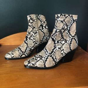 ASOS snakeskin ankle boots